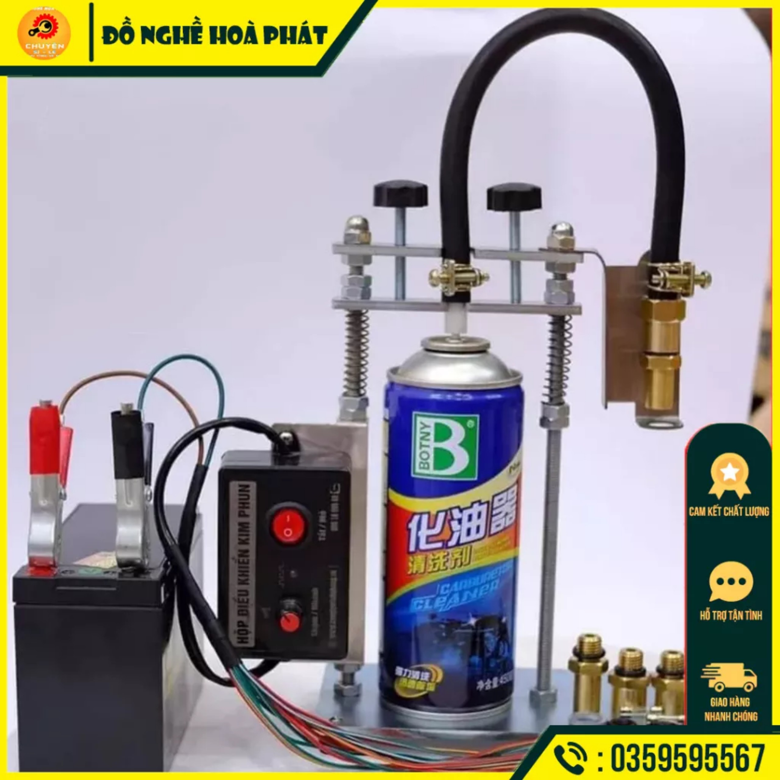 Bộ xúc rửa kim phun xe máy, dụng cụ vệ sinh kim phun