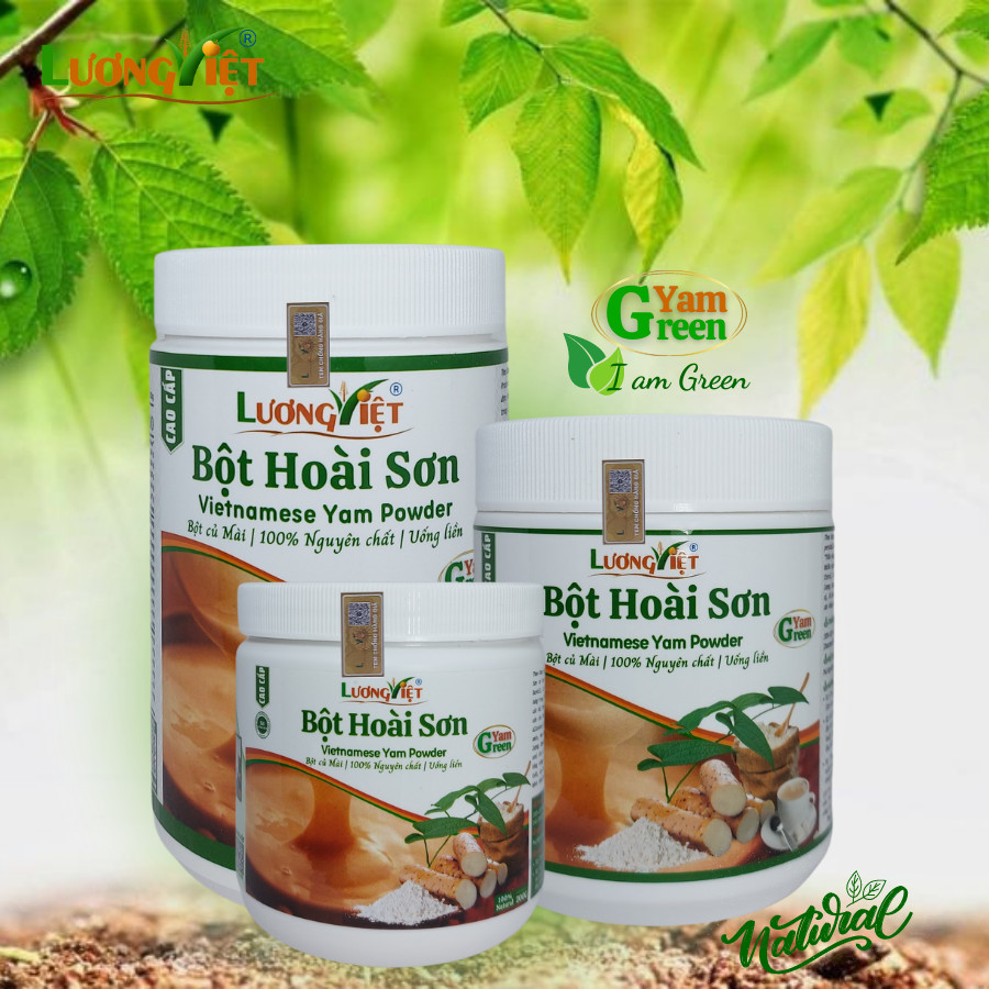 Bột củ mài hoài sơn dược liệu lương việt - ăn liền nguyên chất 100% 1000g