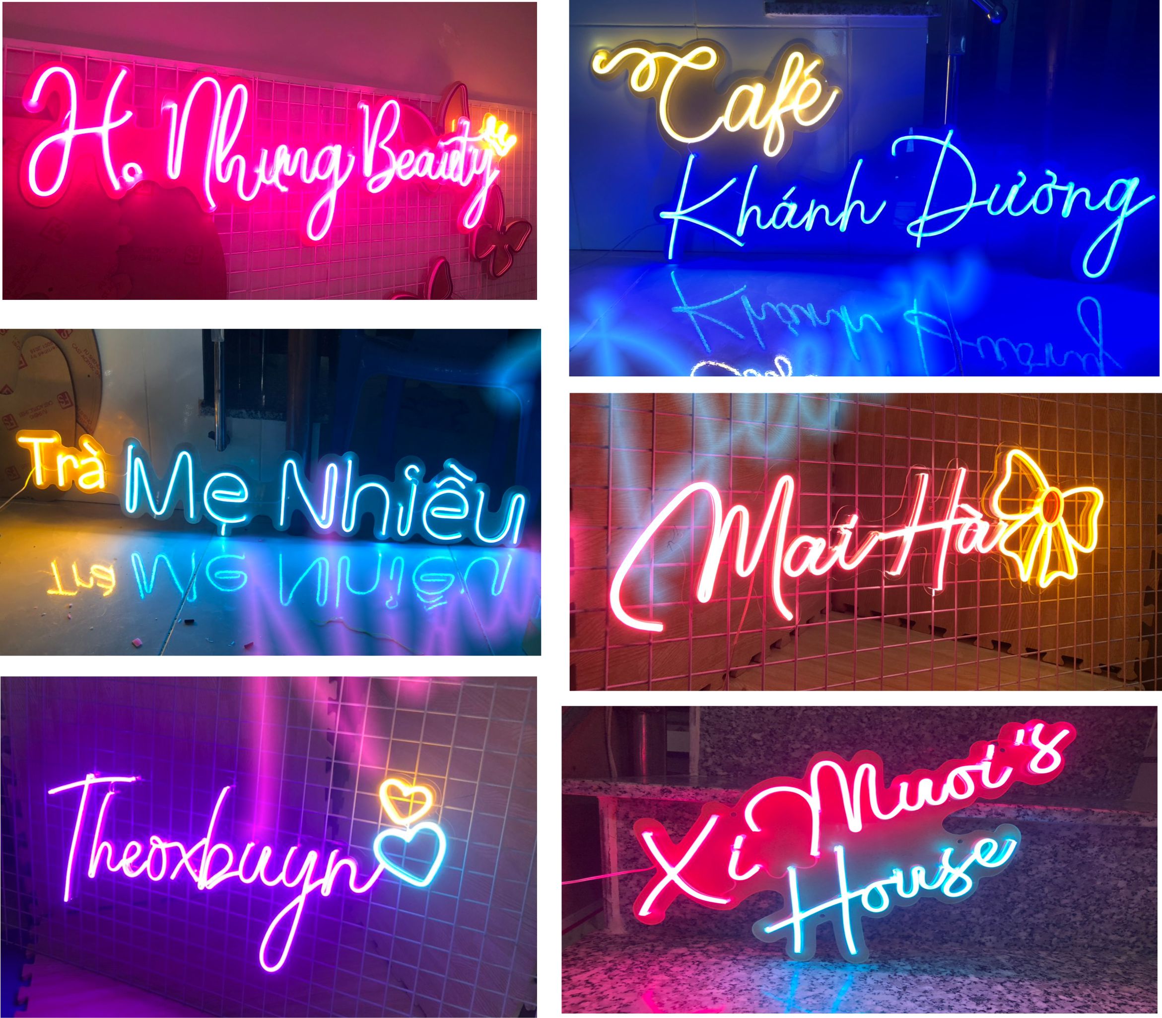 Đèn Led neon uốn chữ ( nhận thiết kế theo yêu cầu riêng)
