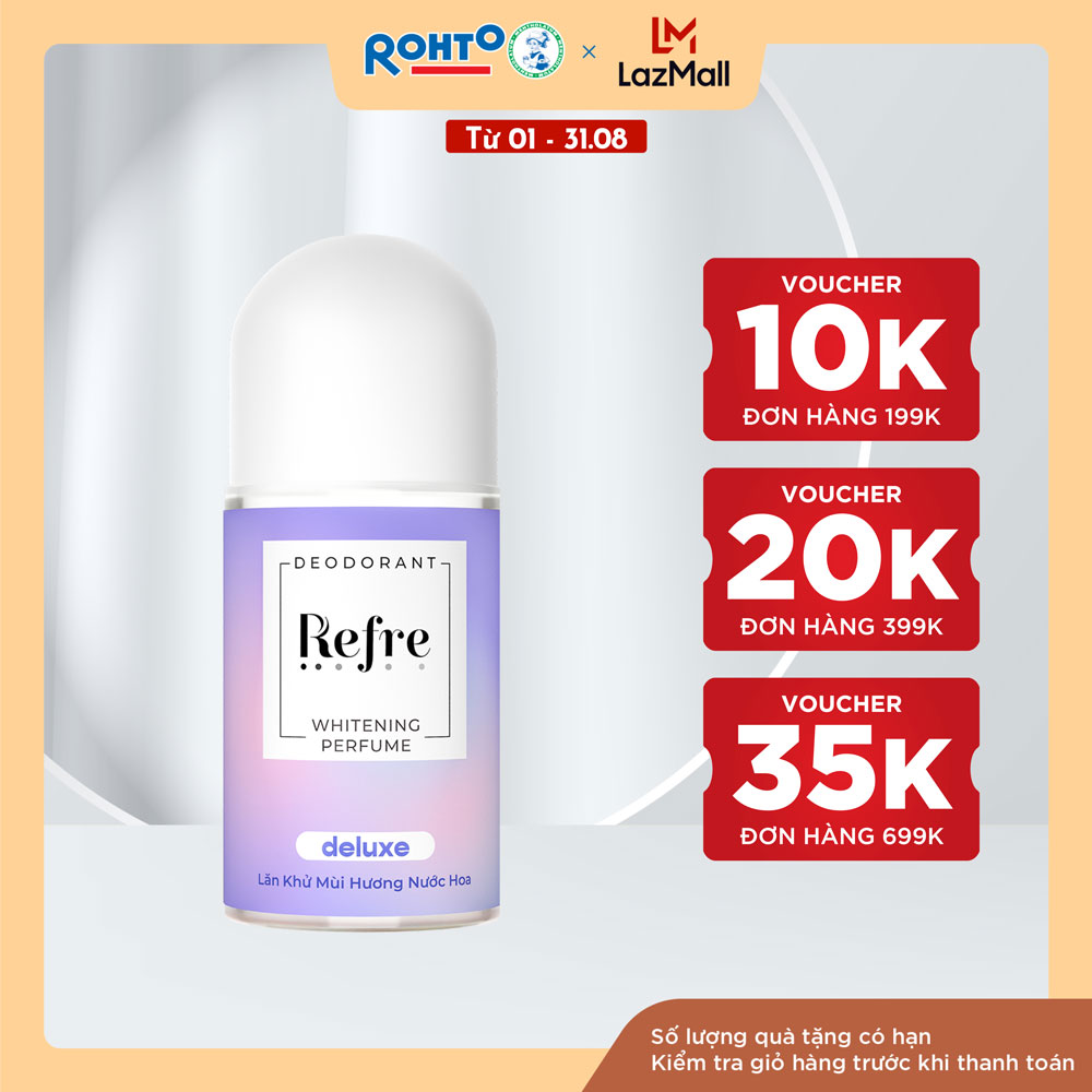 Lăn khử mùi dưỡng trắng hương nước hoa Refre Whitening Perfume Deluxe (40ml)