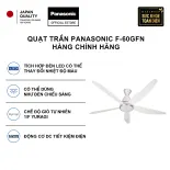 [PRE-ORDER - SẴN HÀNG MIỀN NAM] Quạt Trần Panasonic F-60GFN 5 Cánh Động Cơ DC - Tích Hợp Đèn LED 2 Trong 1, Gió Tự Nhiên 1/f Yuragi, Tiết Kiệm Điện