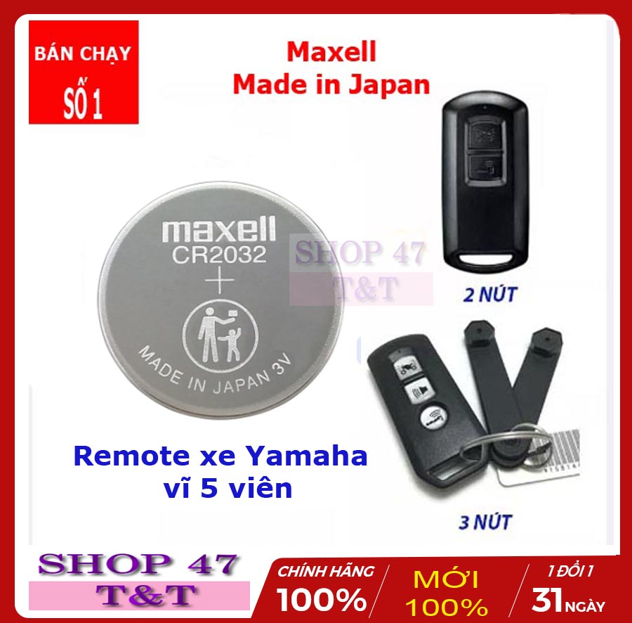 Pin chìa khóa Smartkey Yamaha Grande, Exciter 155, janus, NVX, Acruzo