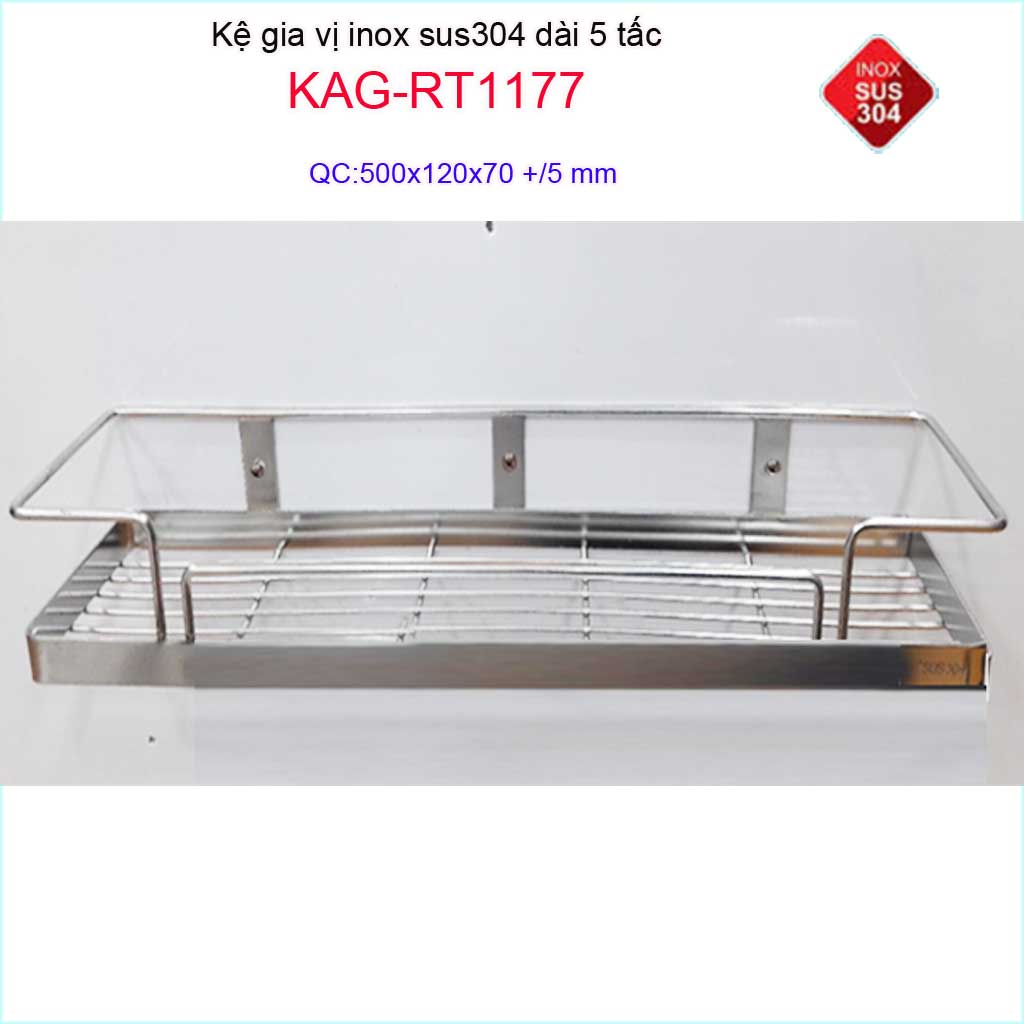 [HCM]Kệ phòng tắm inox SUS304 dài 50xm kệ đựng xà bông Roca kệ đựng gia vị nhà bếp KAG-RT1177