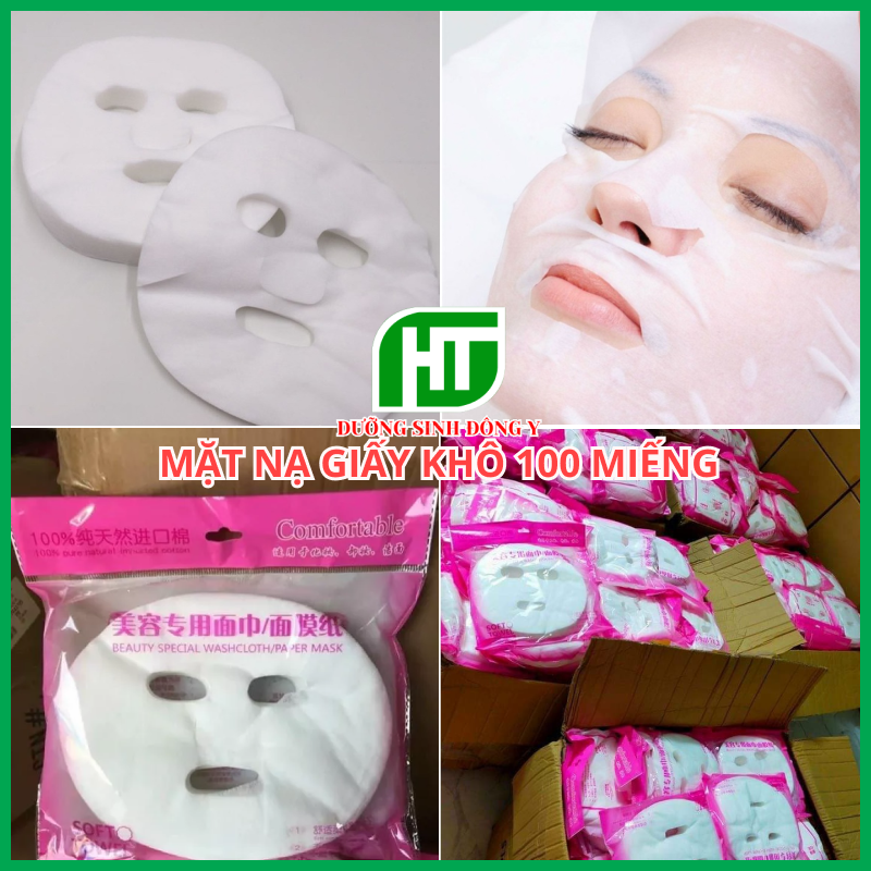 Mặt nạ giấy khô, mặt nạ khô, mặt nạ khô đắp serum, mặt nạ 100 miếng