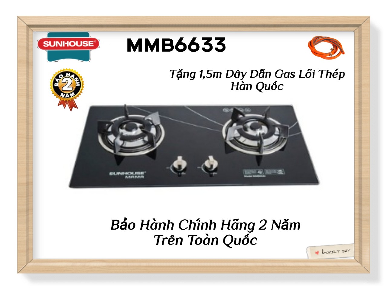 Bếp ga âm tự động ngắt gas sunhouse mama mmb6633