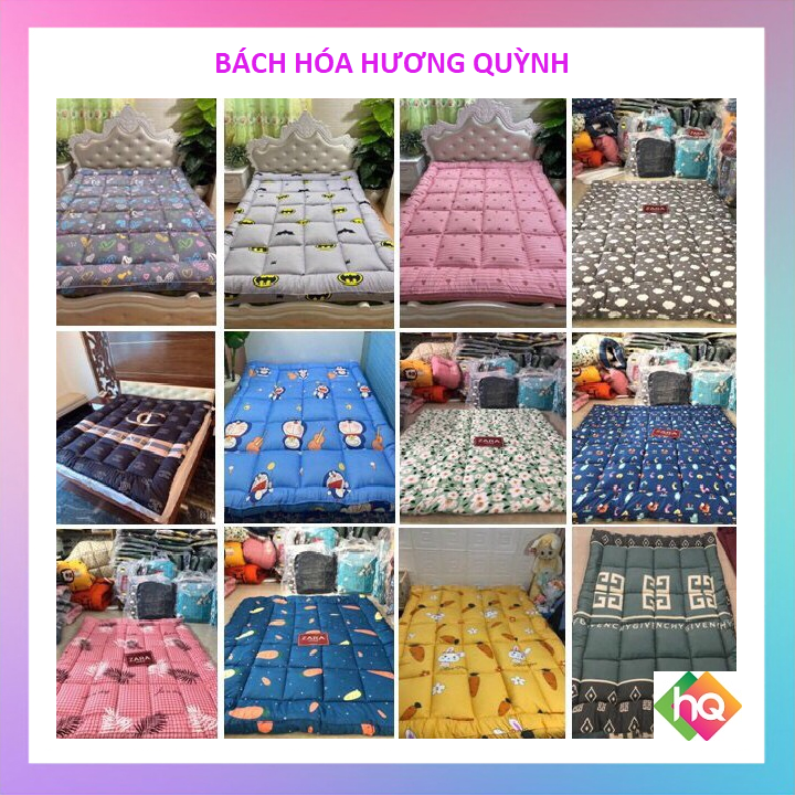 Nệm topper tấm làm mềm đệm cotton 1m6x2m hương quỳnh 316-phong cách hàn quốc