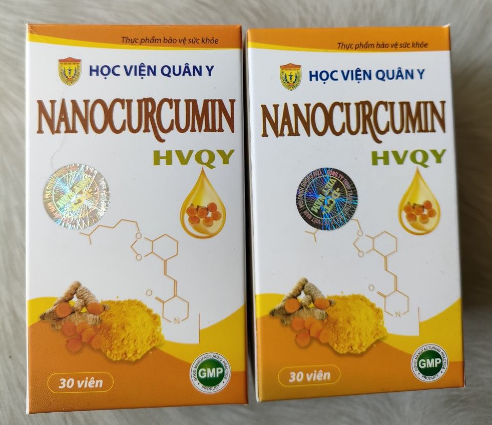 2 Hộp Nano Cucumin Học Viện Quân y giảm đau dạ dày, tá tràng, giúp đẹp da