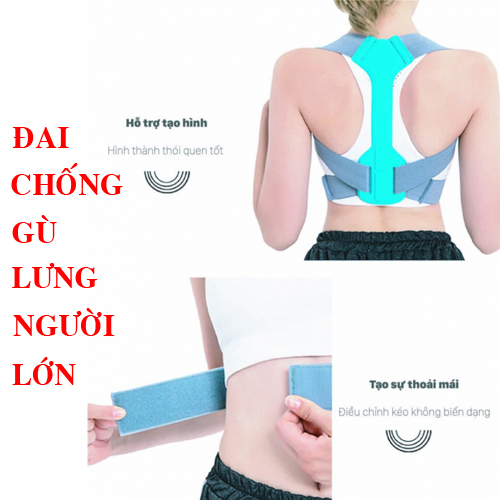 Đai chống gù lưng cho người lớn DTN có trục tạo tư thế chuẩn cho người gù lưng
