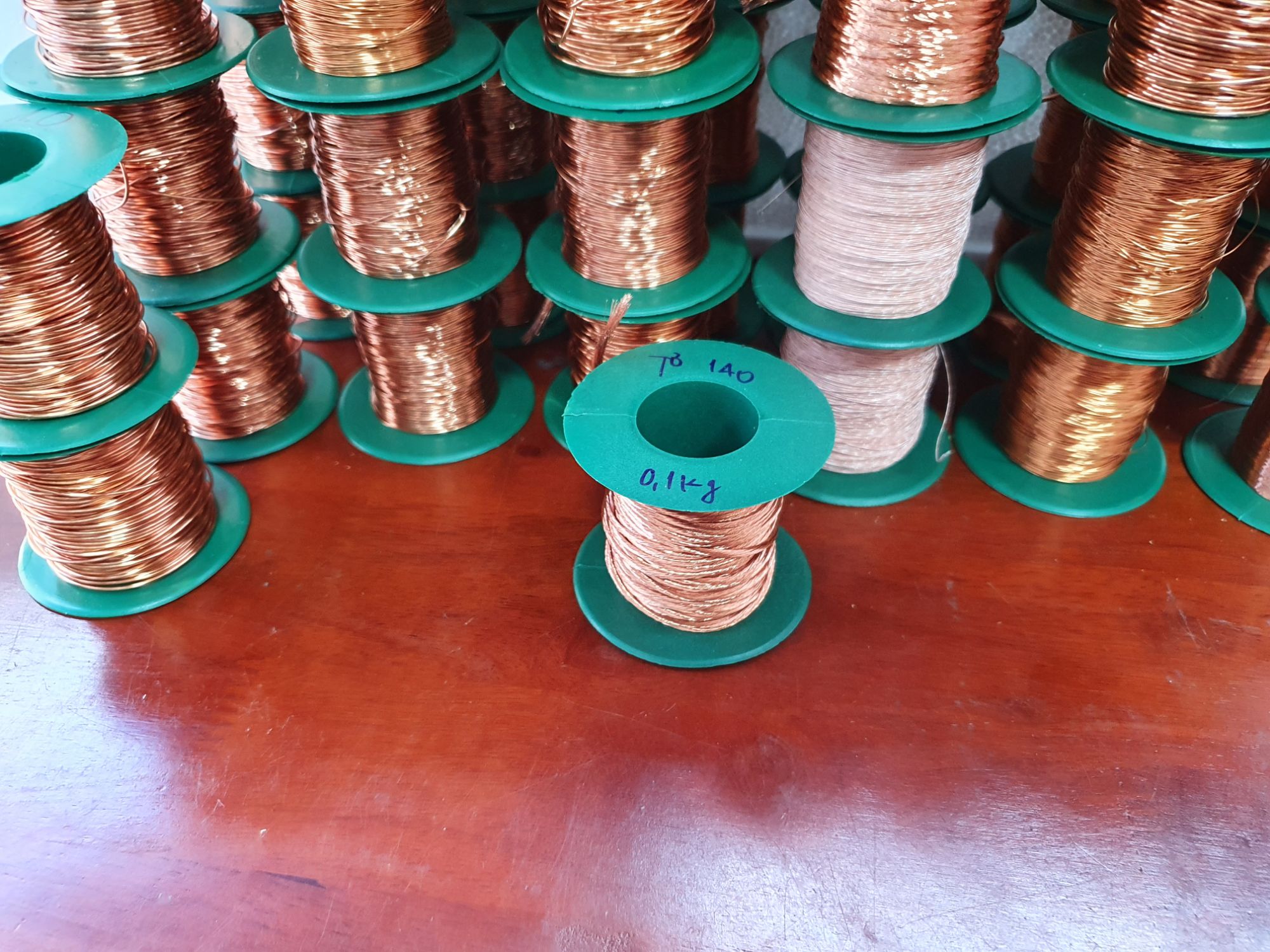 Dây đồng tơ, bện quấn motor, biến áp 140 sợi - kl:100g