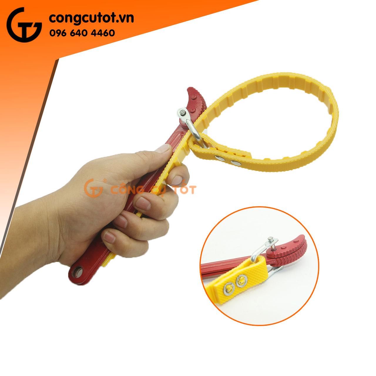 Cảo mở lọc dầu bằng dây da