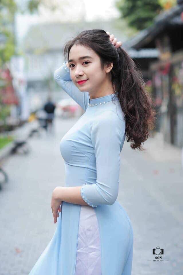 Bộ áo dài chiffon 4 tà xanh ngọc