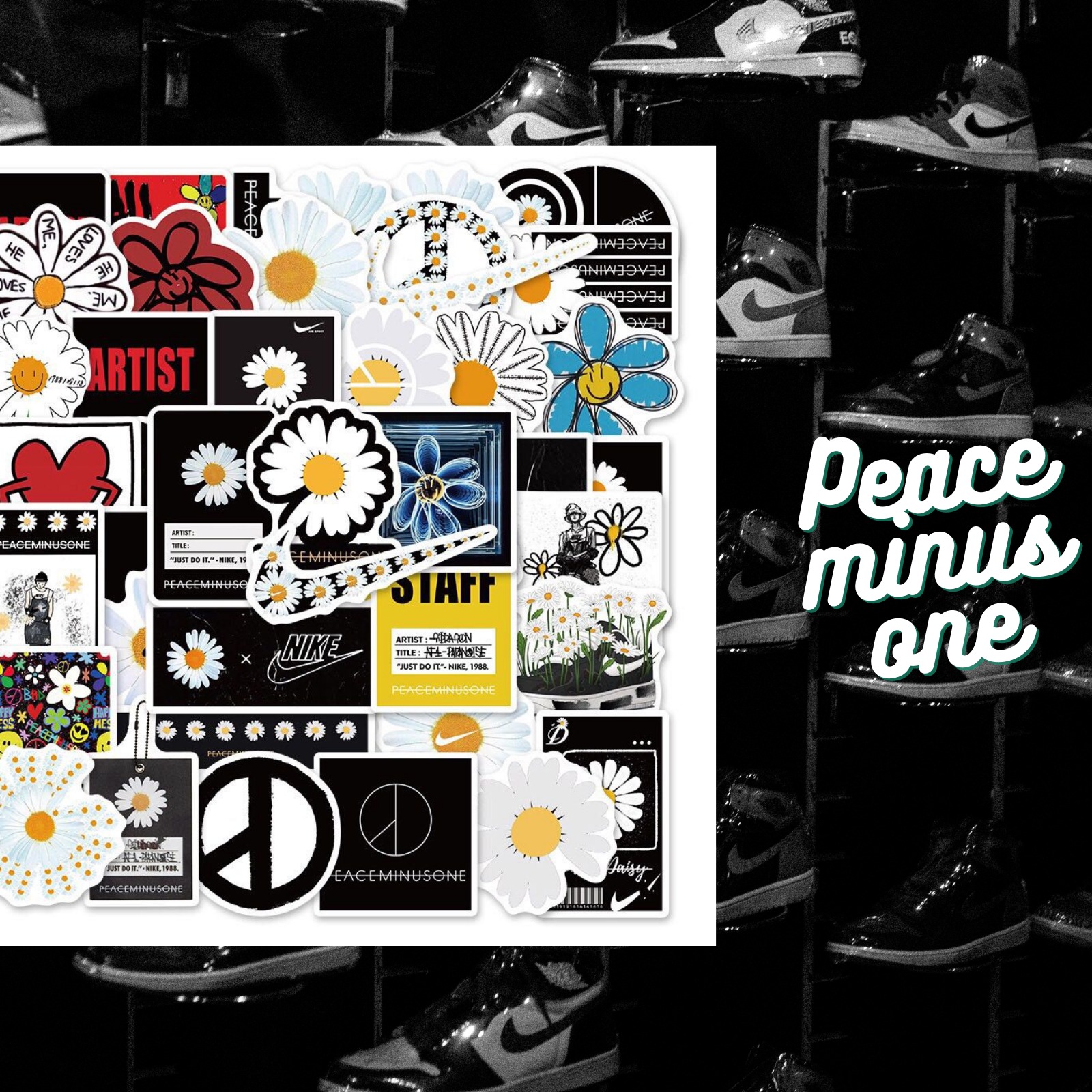 [HCM]Sticker hình dán hoa cúc G-Dragon siêu hot