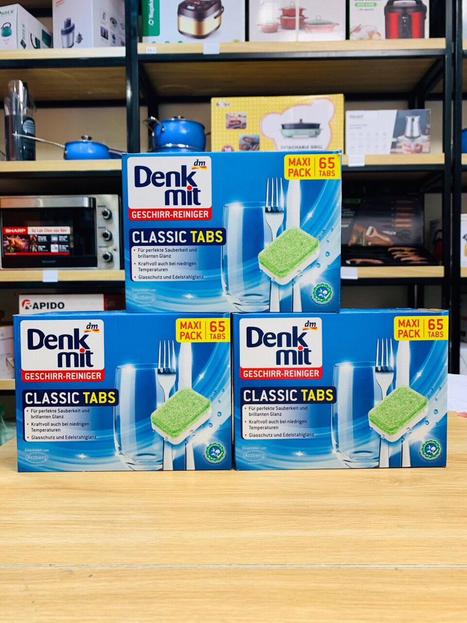 Viên rửa bát denkmit - hộp 65 viên - dành cho máy rửa chén bát
