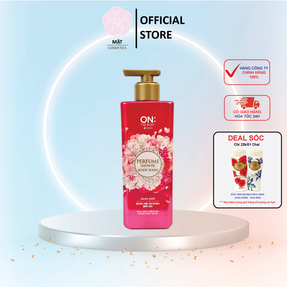 Sữa Tắm nước hoa On The Body Perfume Classic Pink 500g