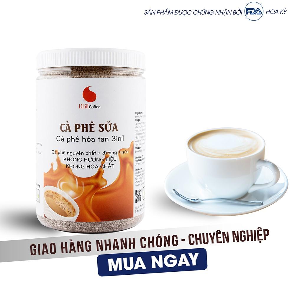 Cà phê sữa uống liền Light Coffee vị đậm đà không hương liệu Hũ 500g