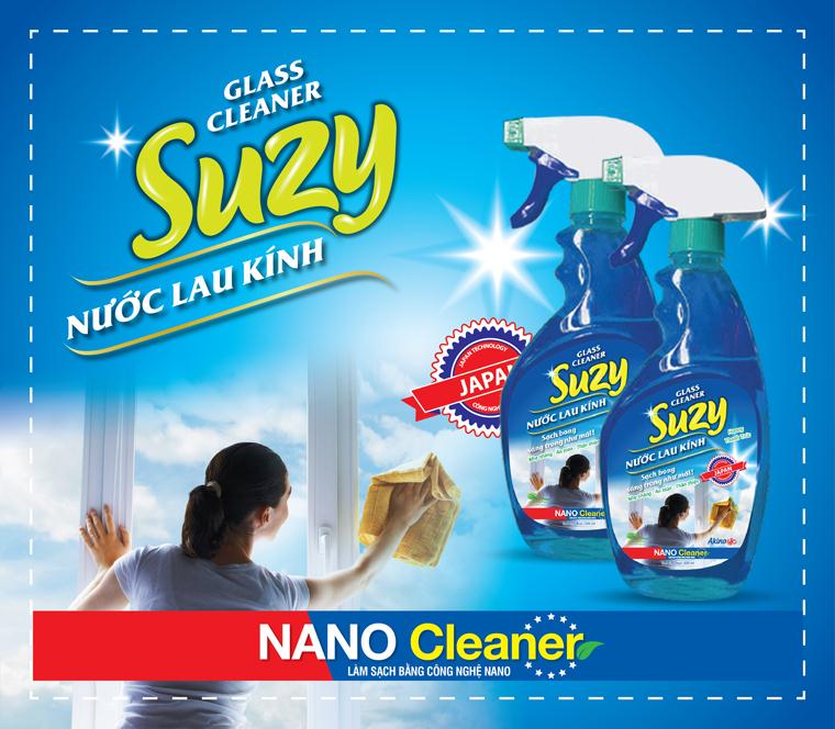 Nước lau kính SUZY 500ml - thành phần HỮU CƠ, chất lượng NHẬT BẢN