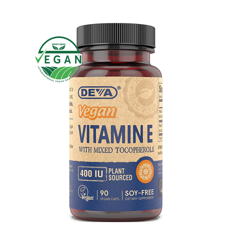 Deva Vegan Vitamin E - Bổ Sung Vitamin E Thuần Chay