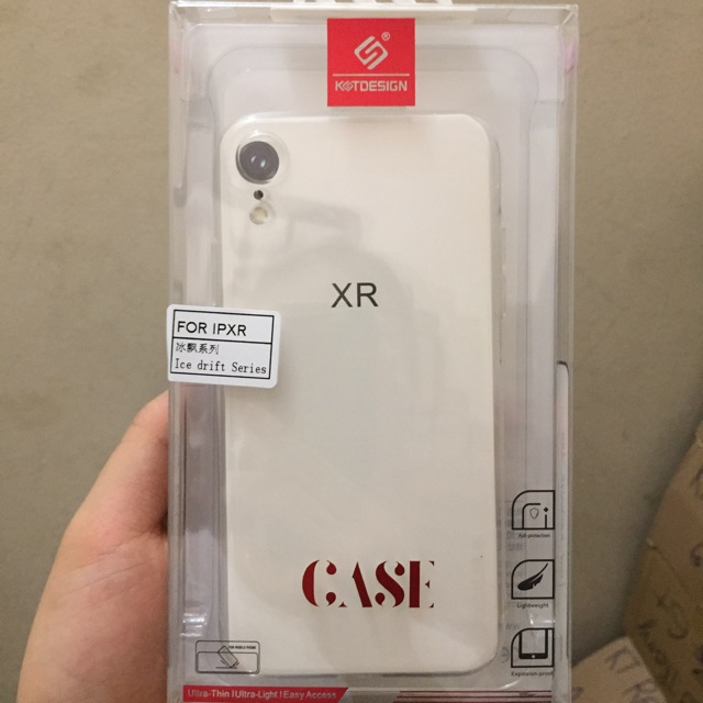 Ốp lưng kt design cho ip xr 6.1 trong suốt