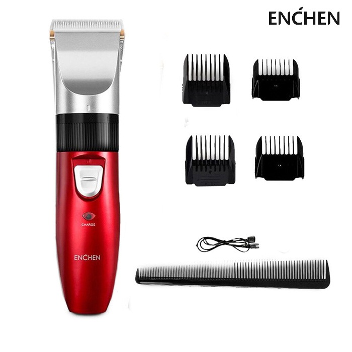 Tông đơ cắt tóc Enchen Sharp- Tông đơ hớt tóc tặng kèm 4 cữ và lược tạo kiểu tóc