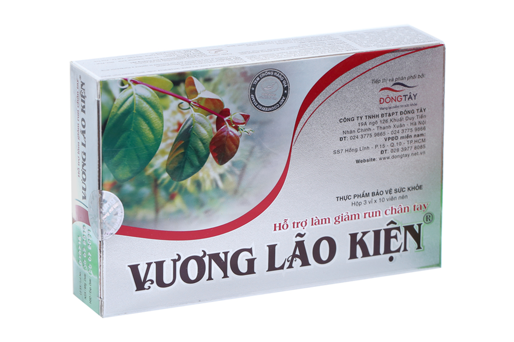 Hỗ trợ làm giảm run chân tay vương lão kiện 30 viên