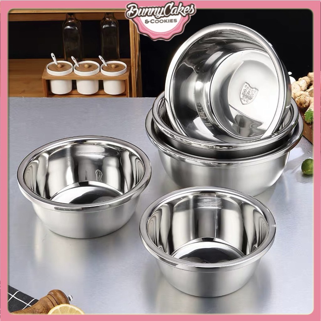 Âu trộn bột/ bowl trộn bột/ tô trộn bột inox 20-22-24-26-28cm