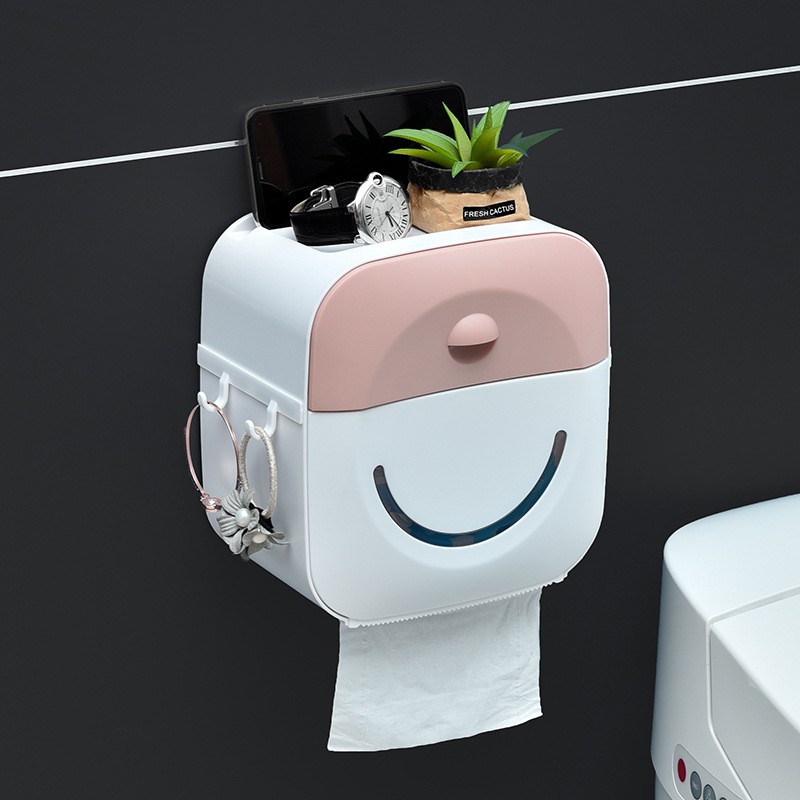 Hộp đựng giấy vệ sinh có móc treo đồ