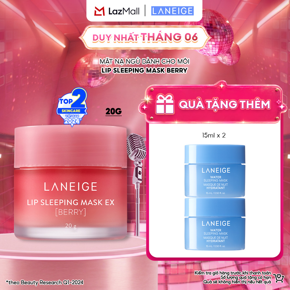 Mặt Nạ Ngủ Dưỡng Môi Căng Mọng Tẩy Tế Bào Chết Laneige Lip Sleeping Mask Berry 20g Hương Quả Mọng