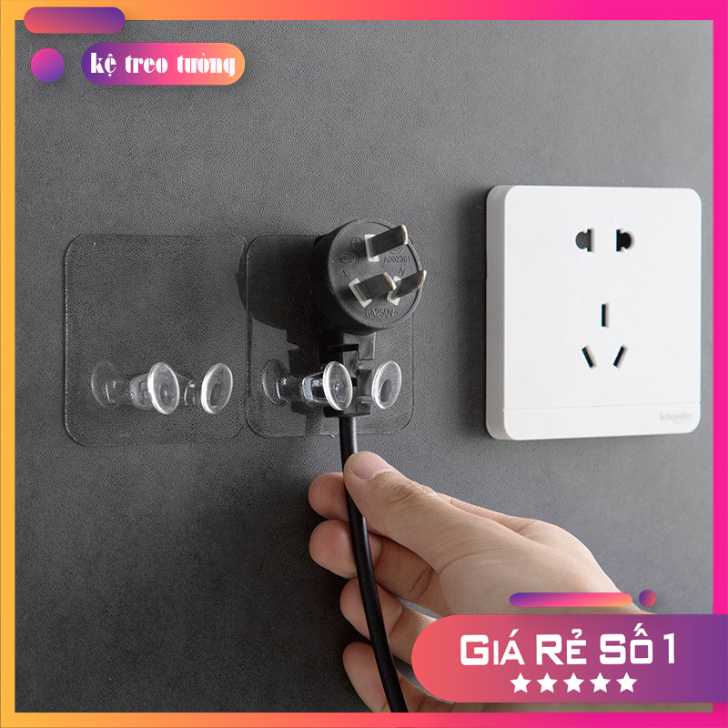 Combo 10 móc treo phích cắm dây điên đỡ điện thoại khi sạc tiện ích móc phích cắm gọn gàng khi chưa dung treo điện thoại lúc sạc treo điện thoại ở bếp