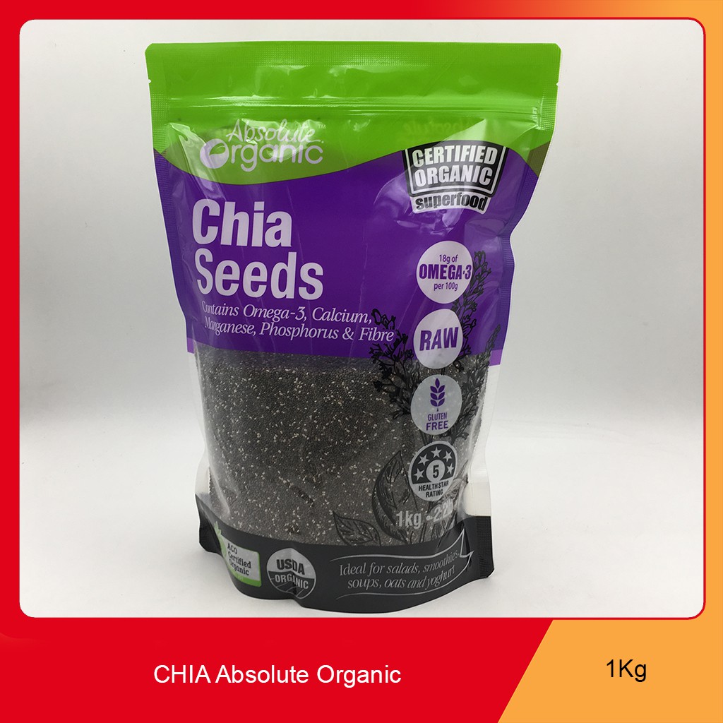 1Kg Hạt Chia ngũ cốc giảm cân ăn kiêng eatclean Absolute chuẩn của Úc