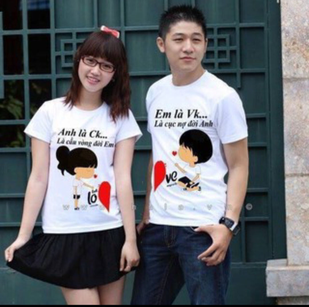 [HCM]áo thun nam nữ  ÁO ĐÔI ANH LÀ CHỒNG LÀ CẦU VỒNG ĐỜI EM  EM LÀ VỢ LÀ CỤC NỢ ĐỜI ANH  chất liệu co giãn thấm hút mồ hôi ( giá 1 áo )