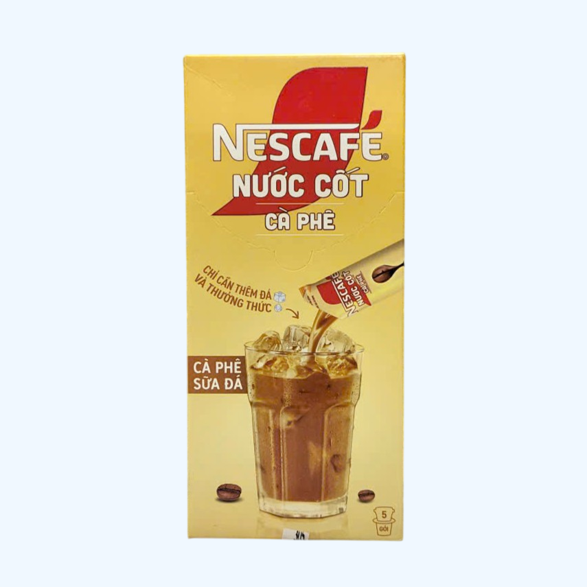 NESCAFE -- hộp VÀNG 375ml / 5 gói -- NƯỚC CỐT CÀ PHÊ SỮA NESTLE Milk Coffee