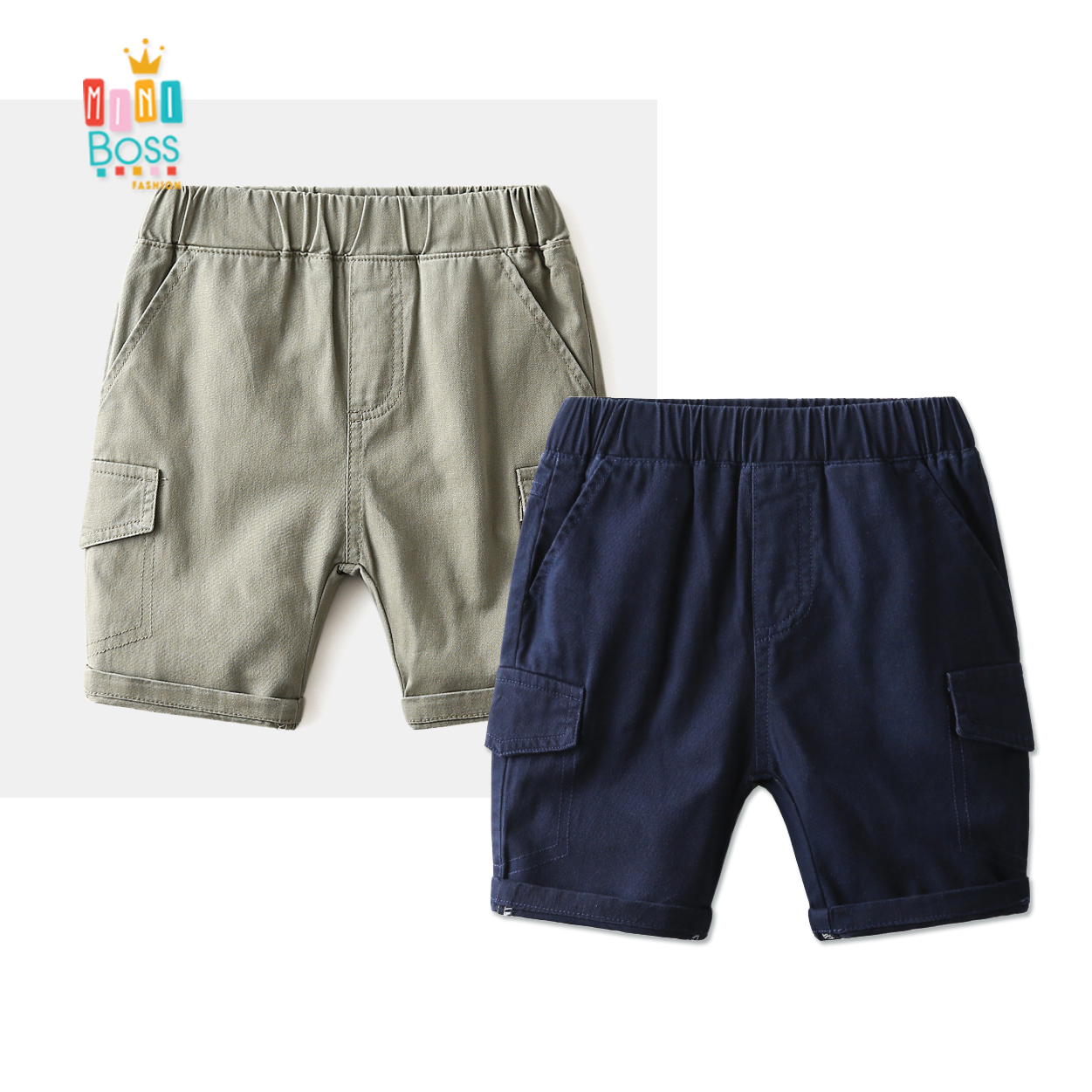 Quần short kaki cho bé trai 10-25kg Quảng Châu | Quần sooc cho bé MiniBoss - thơi trang trẻ em