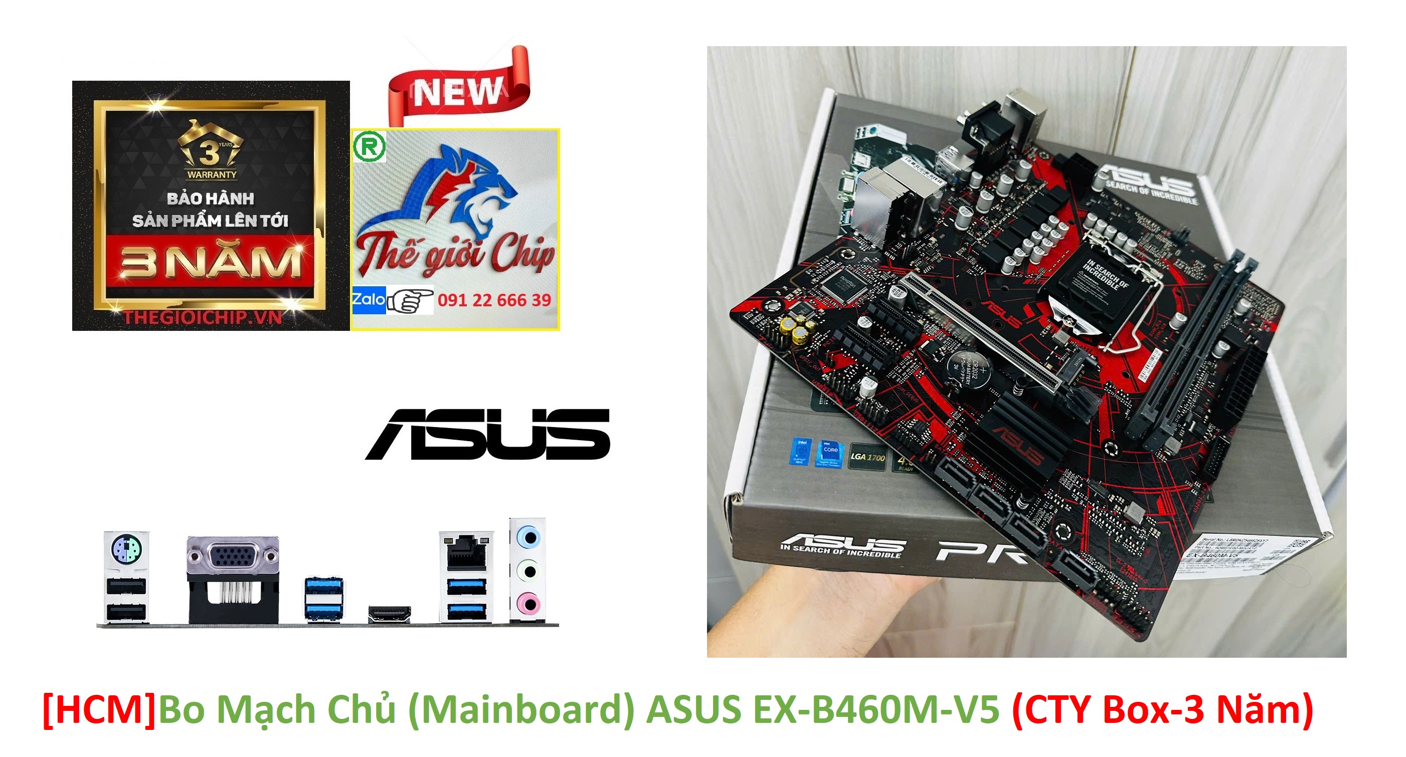 [HCM]Bo Mạch Chủ (Mainboard) ASUS EX-B460M-V5 (CTY Box-3 Năm)