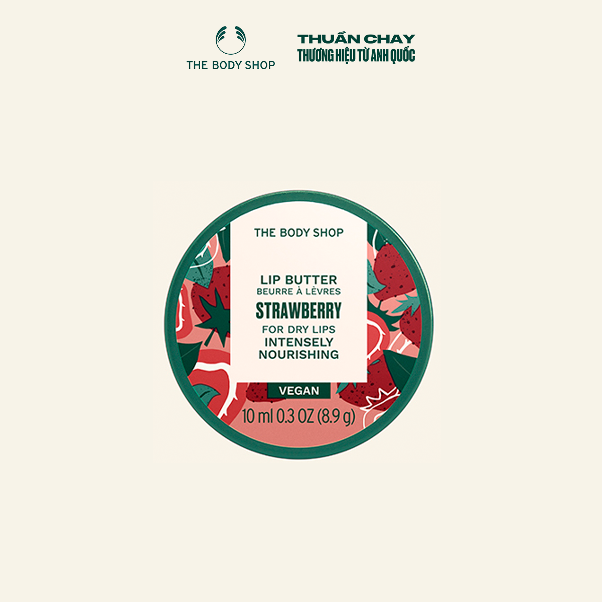 Bơ Dưỡng Môi Hương Dâu Lip Butter Strawberry 10ml The Body Shop