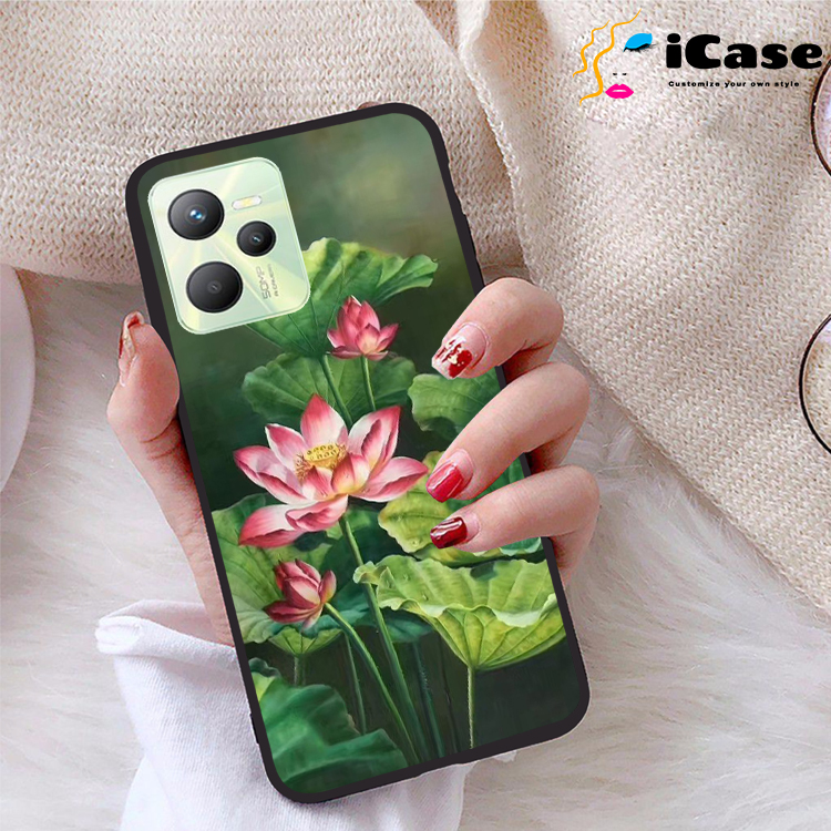 Ốp lưng realme c35 viền dẻo tpu bst sen