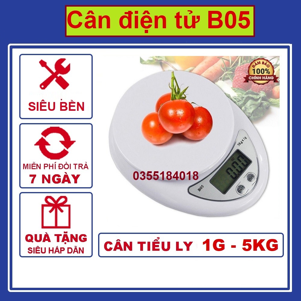 ✷ Cân tiểu ly điện tử B05 Nhà bếp Làm bánh Pha chế trà sữa - cafe Khoảng cân 1G - 5kG