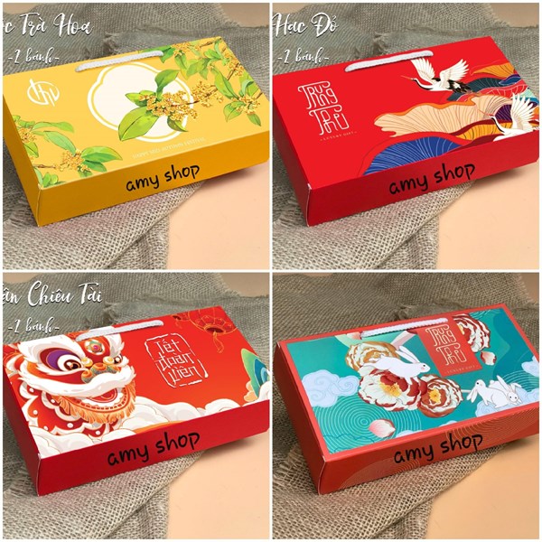Hộp trung thu đựng 2 bánh