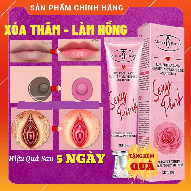 Kem chống thâm môi - làm hồng môi - nhũ hoa - vùng kín sexy pink aichun beauty