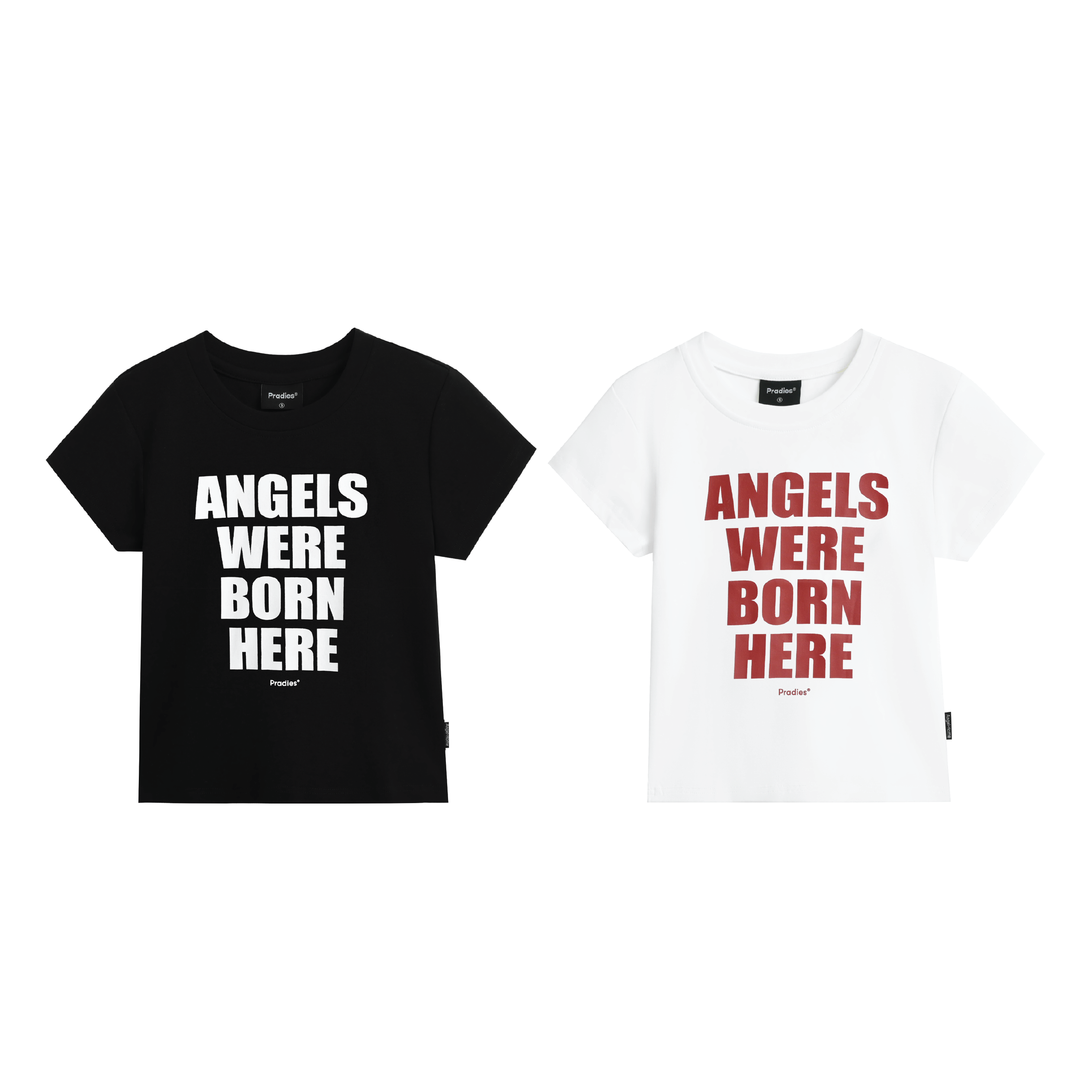 Áo thun baby tee pradies big slogan