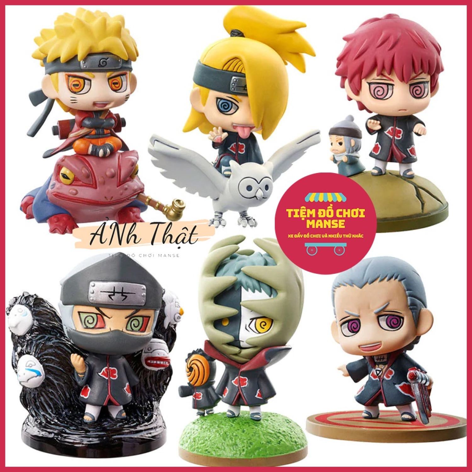 Mô Hình Chibi Naruto Akatsuki Deidara Hidan Sasori Tobi Kakuzu