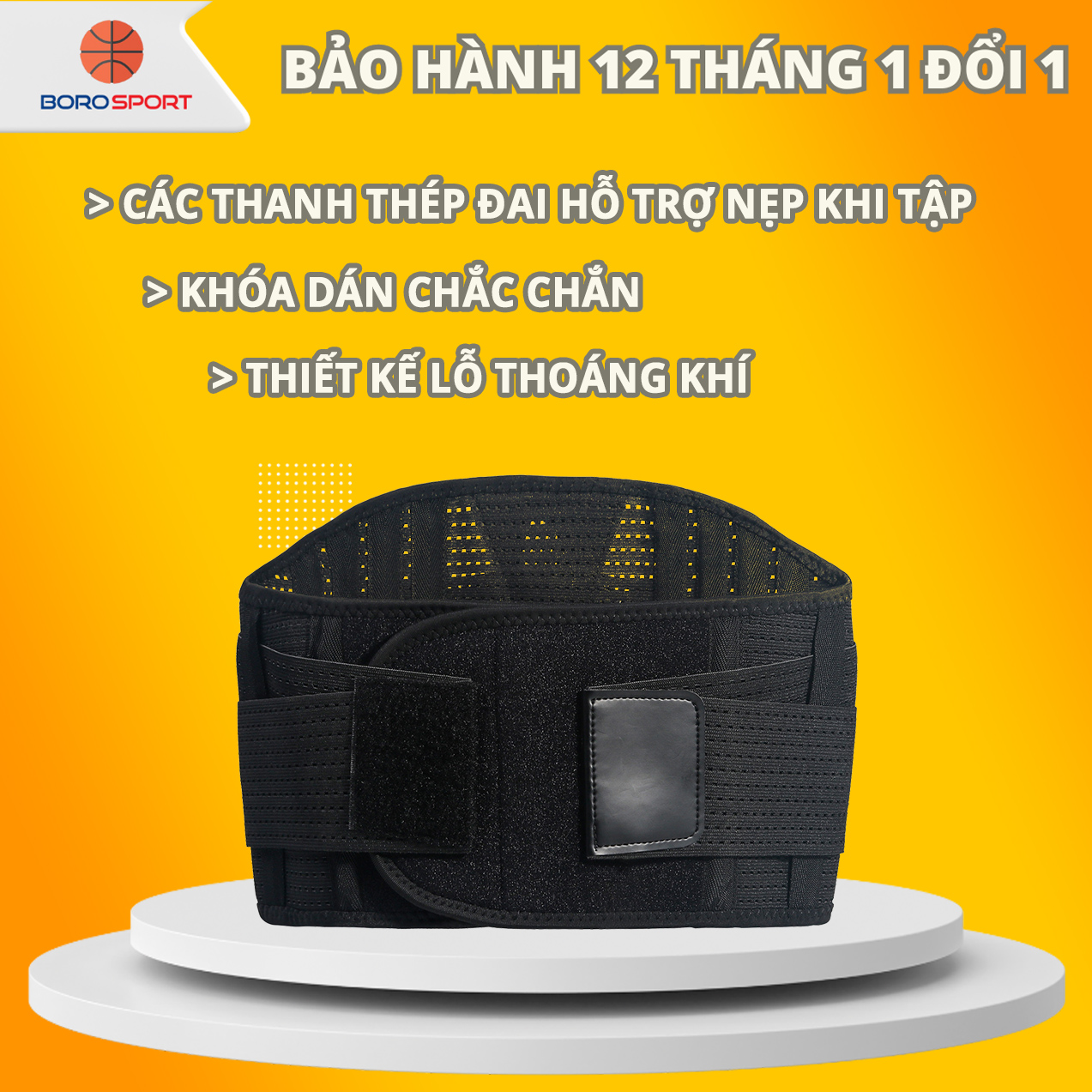 Đai Lưng Thể Thao Bảo Hành 12 Tháng Đai Quấn Lưng Bảo Vệ Cột Sống Lõi Thép Trợ Lực Bảo Vệ Cleacco DLTT Boro Sport