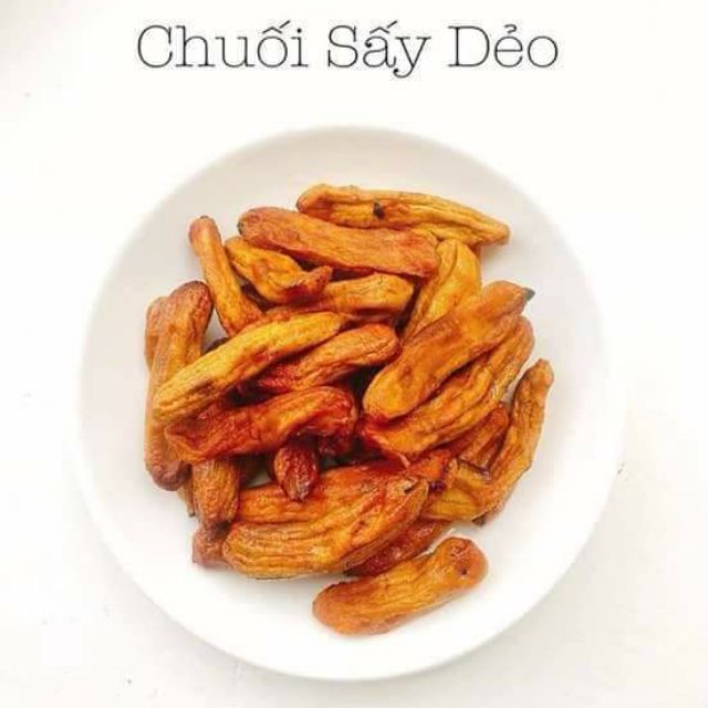 HỘP 500GR CHUỐI SẤY DẺO NGUYÊN TRÁI NGỌT THANH KHÔNG CHÁT
