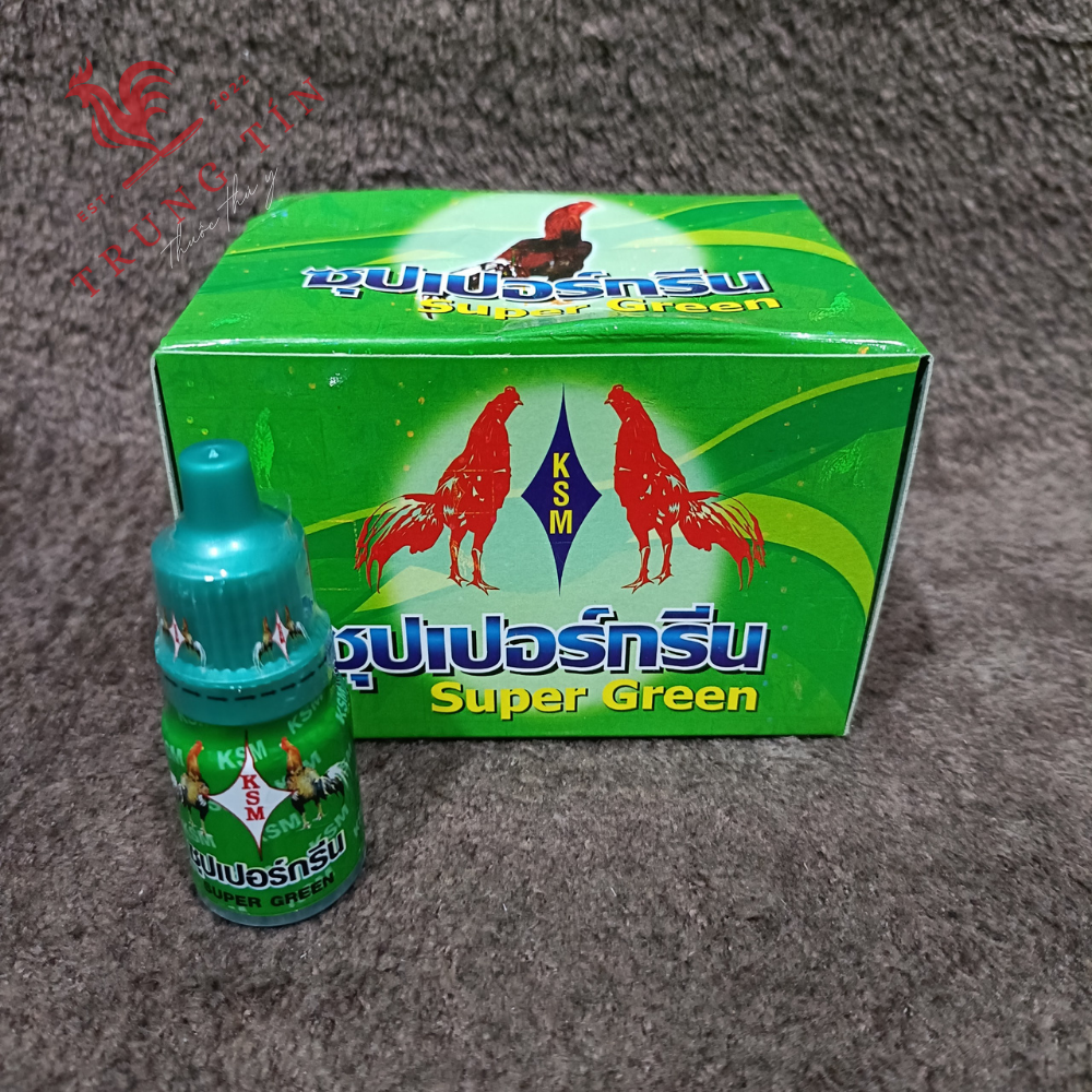 Super green sưng mặt , cảm cúm - 1 lọ / 8cc - thuốc gà đá , thuốc dành cho gà đá , thuoc ga