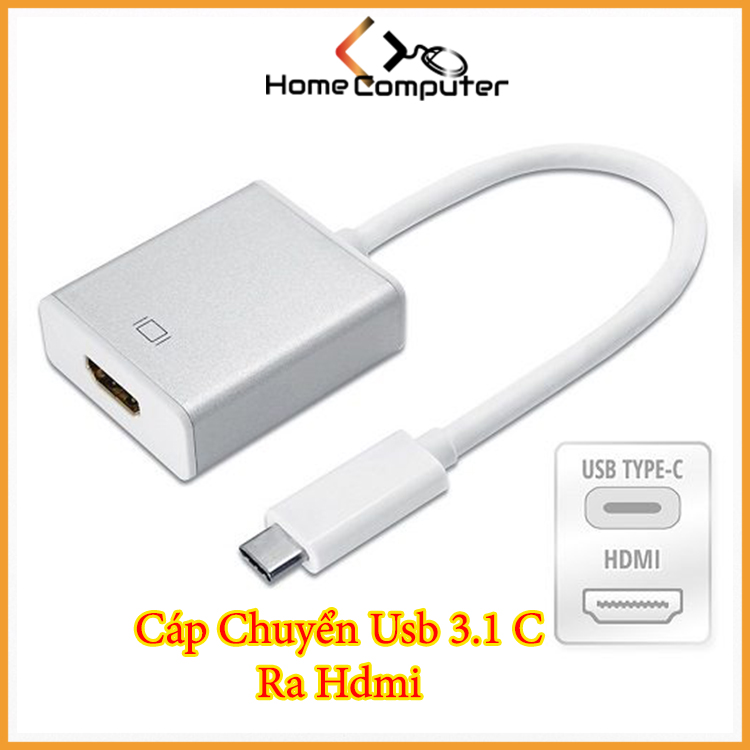 Cáp chuyển đổi, cáp chuyển cổng usb 3.1 type c ra hdmi - tín hiệu siêu nét, tốc độ cao