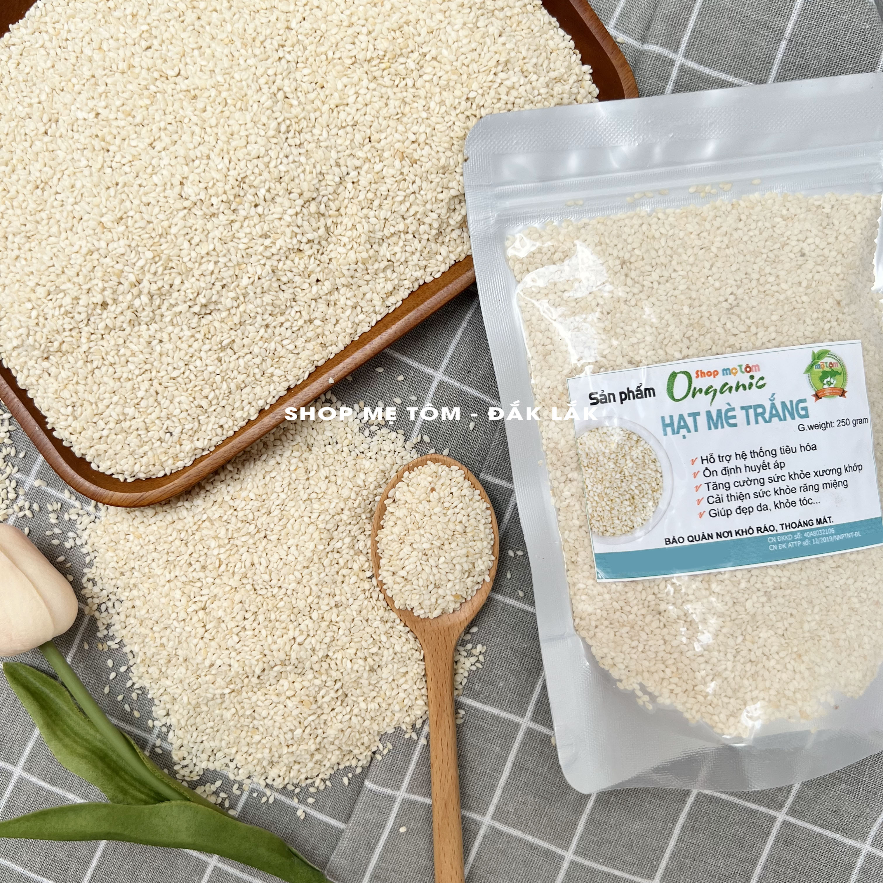 250gram hạt mè trắng quê dùng rang hoặc làm sữa hạt