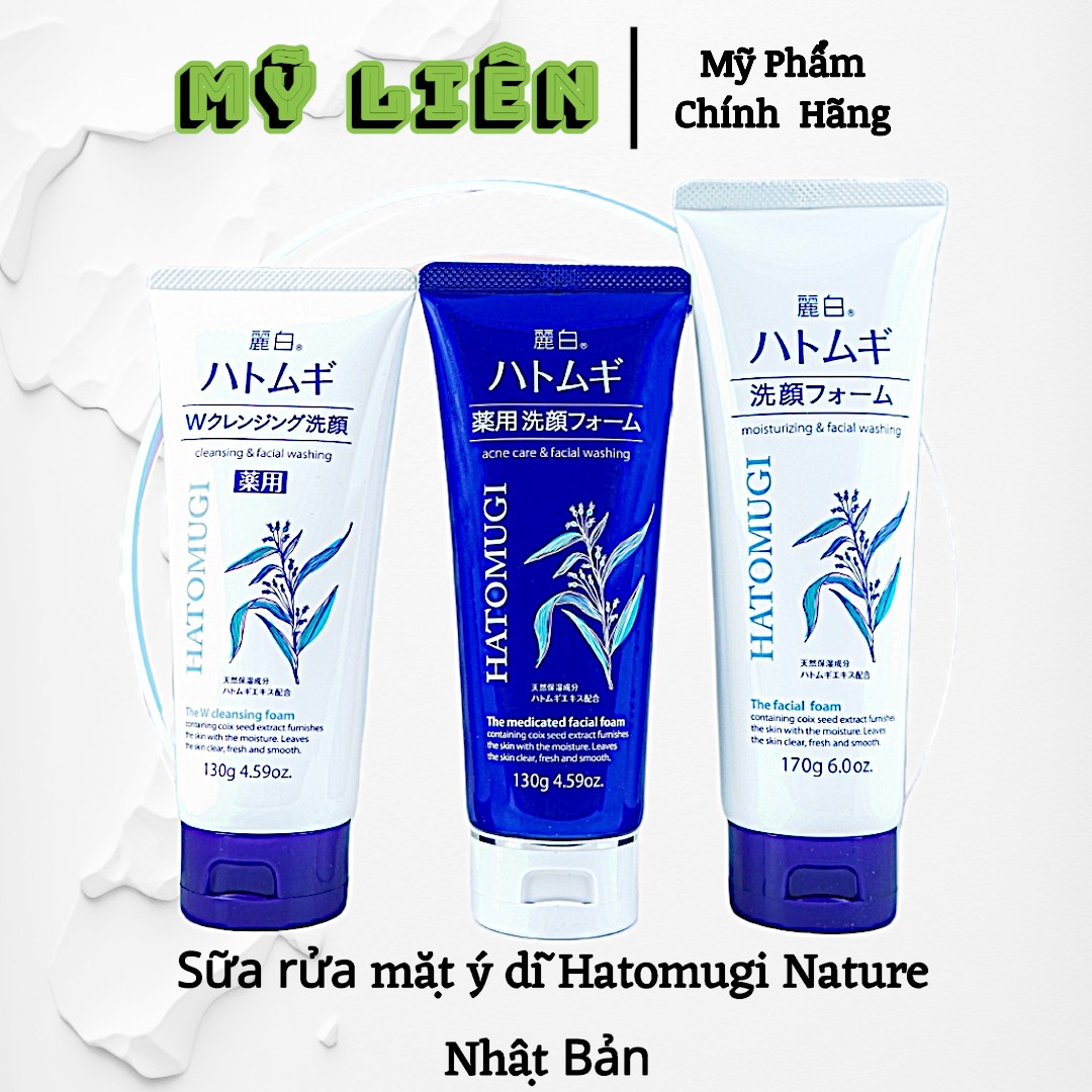 CHÍNH HÃNG - Sữa rửa mặt ý dĩ Hatomugi Naturie Nhật Bản
