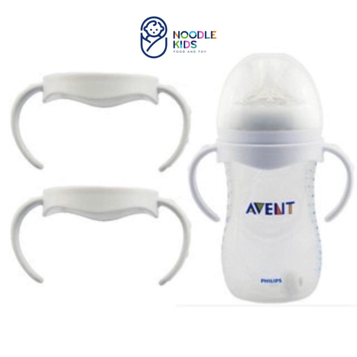 Tay cầm bình sữa avent natural cổ rộng tập cho bé tự cầm bình ti
