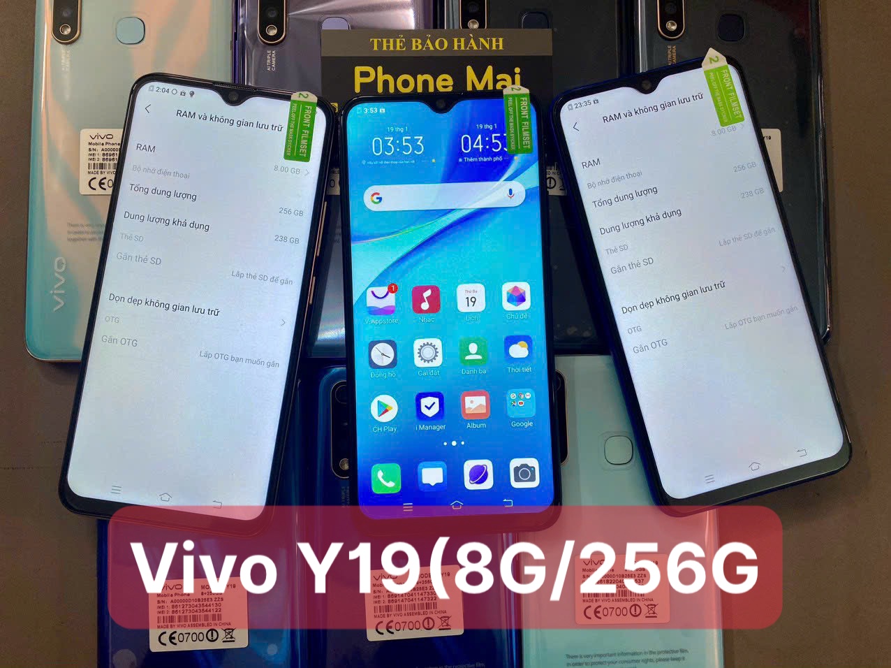 điện thoại giá rẻ Vivo Y19 ram 8G bộ nhớ 128G 2sim, màn hình giọt nước 6.53inch, Camera siêu nét