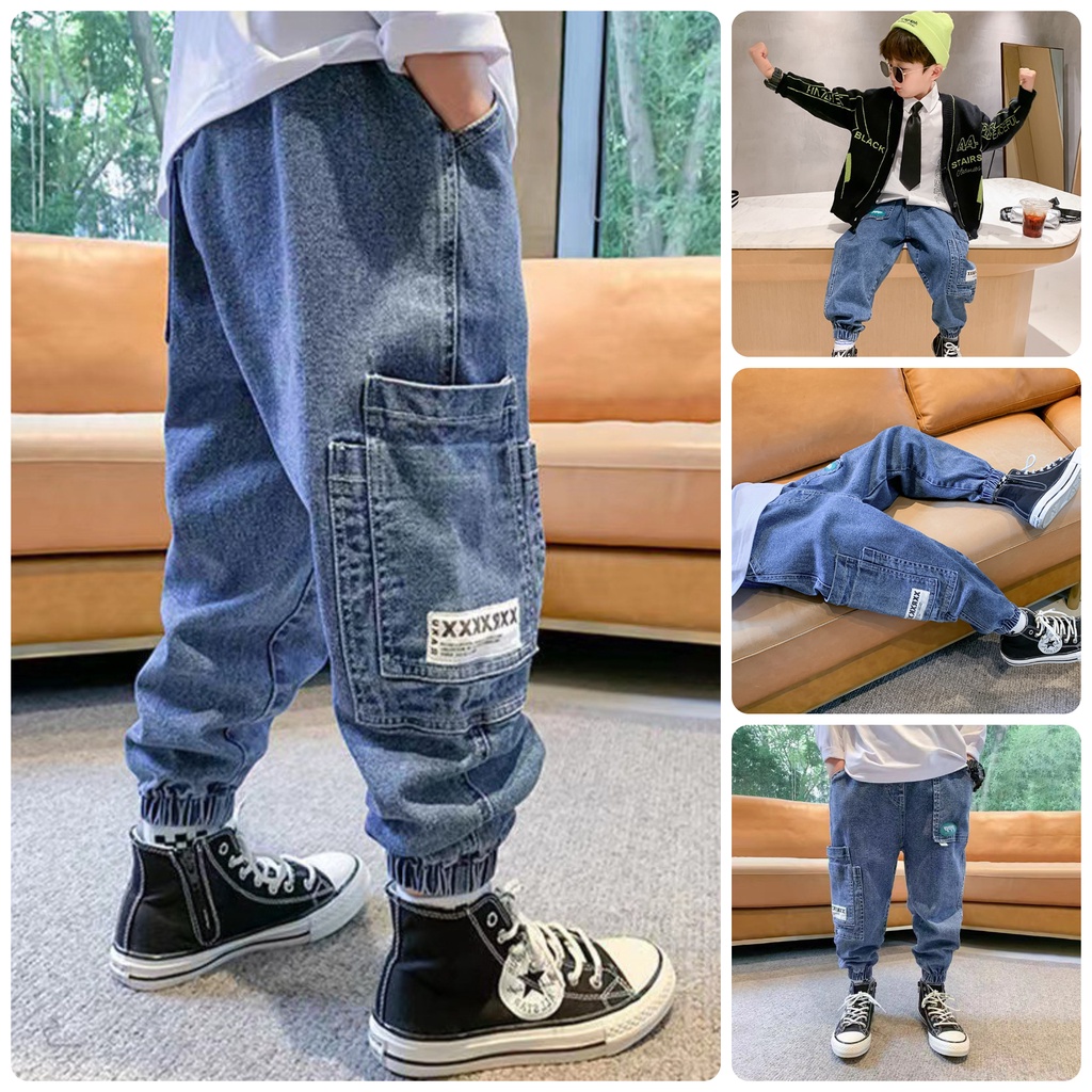 Jl2 size120-160 quần jean quần bò bé trai size đại thời trang trẻ em hàng quảng châu - quần bé trai