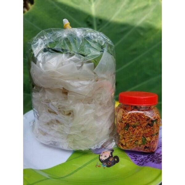 COMBO 500gr BÁNH TRÁNG RÌA PHƠI SƯƠNG + MUỐI TÉP HÀNH PHI THƠM NGON ĐẶC SẢN TÂY NINH